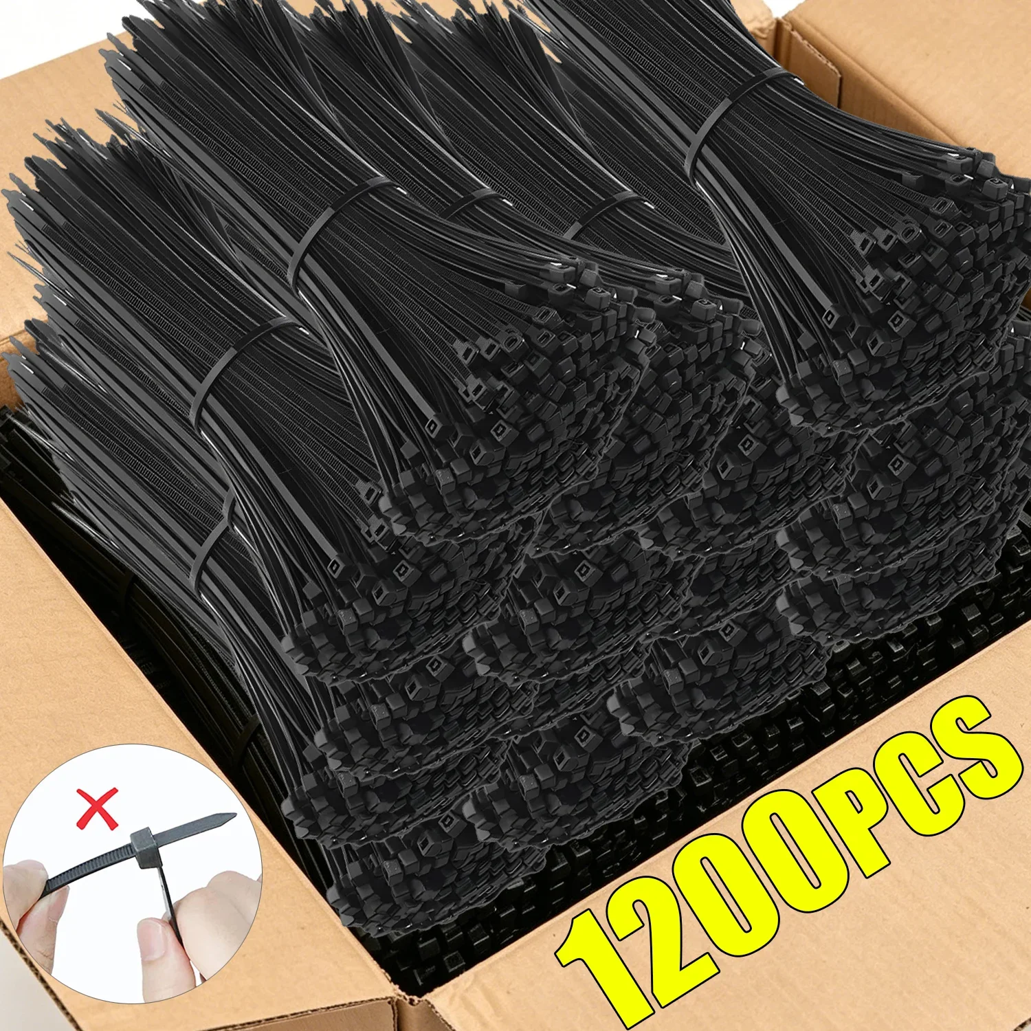 Gear Tie Reusable - Nylon Cable Ties Reusable Self-locking Cord