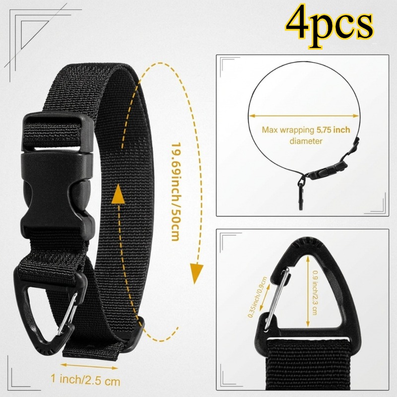 Gear Tie Reusable - 4 PCS Adjustable Garden Hose Straps,