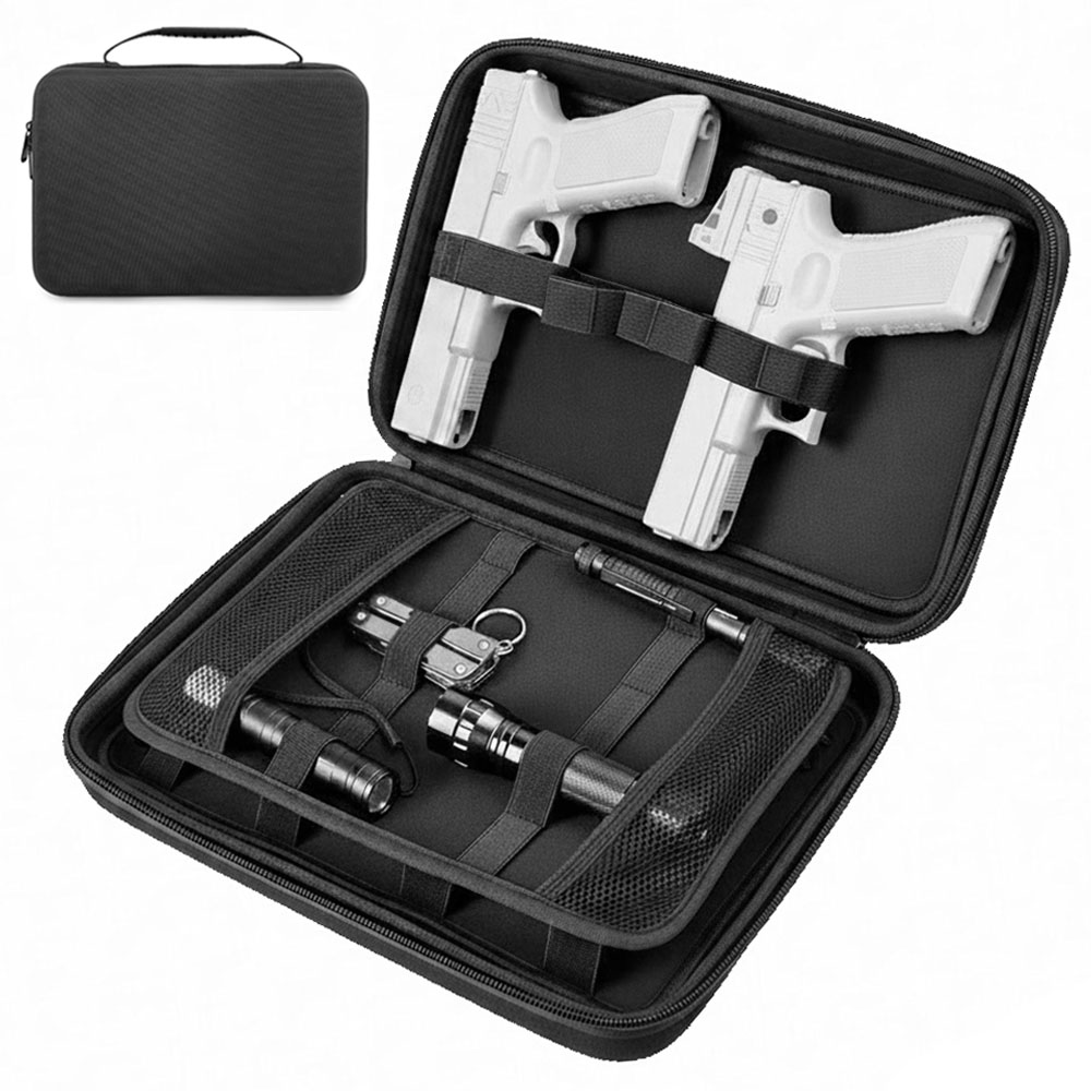 Edc Carry Pistols - Tactical Pistol Gun Case Dual Gun
