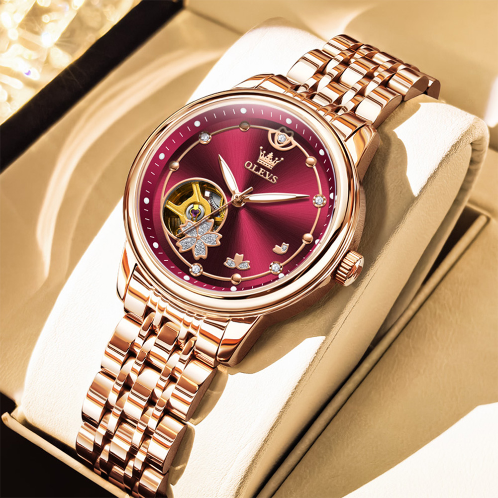 Rose Gold Wine Red Luxury Casu - огляд і ціна Watch Winder Compact