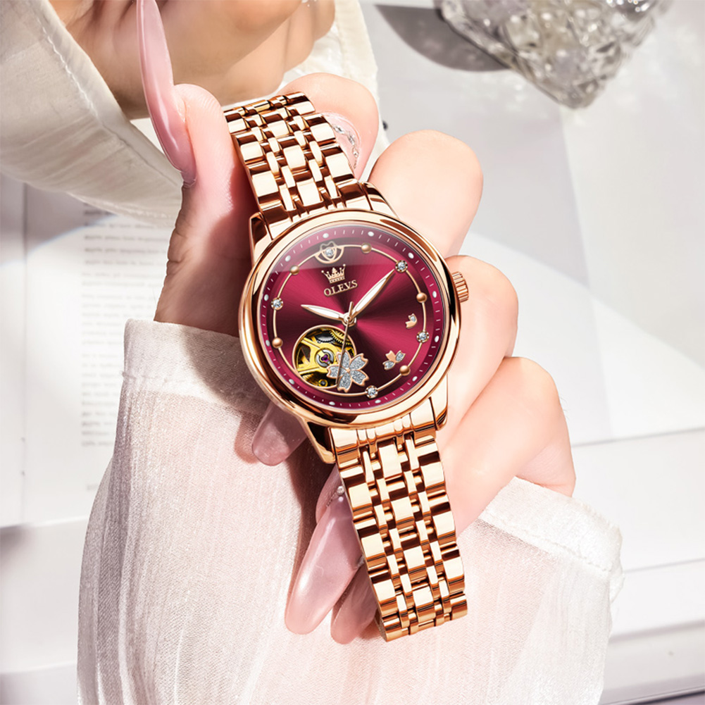 Rose Gold Wine Red Luxury Casu - огляд і ціна Watch Winder Compact