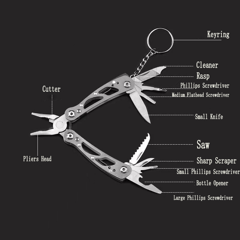 MuqiNush 12 In 1 Mini Keychain - огляд і ціна Edc Carry Pliers