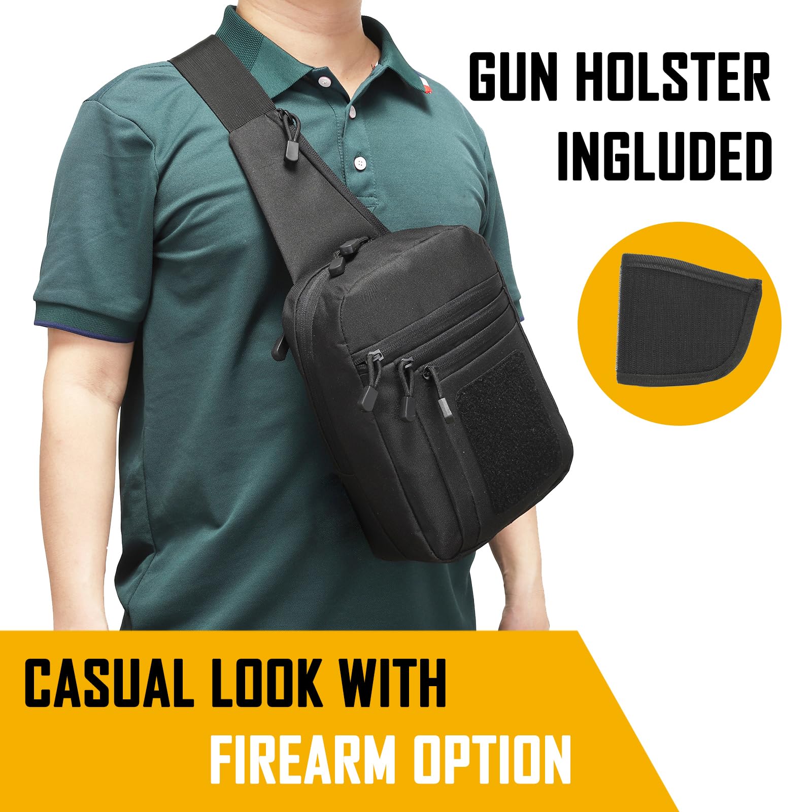 Concealed Carry Crossbody Bag  - огляд і ціна Edc Concealed Carry Sling Bag