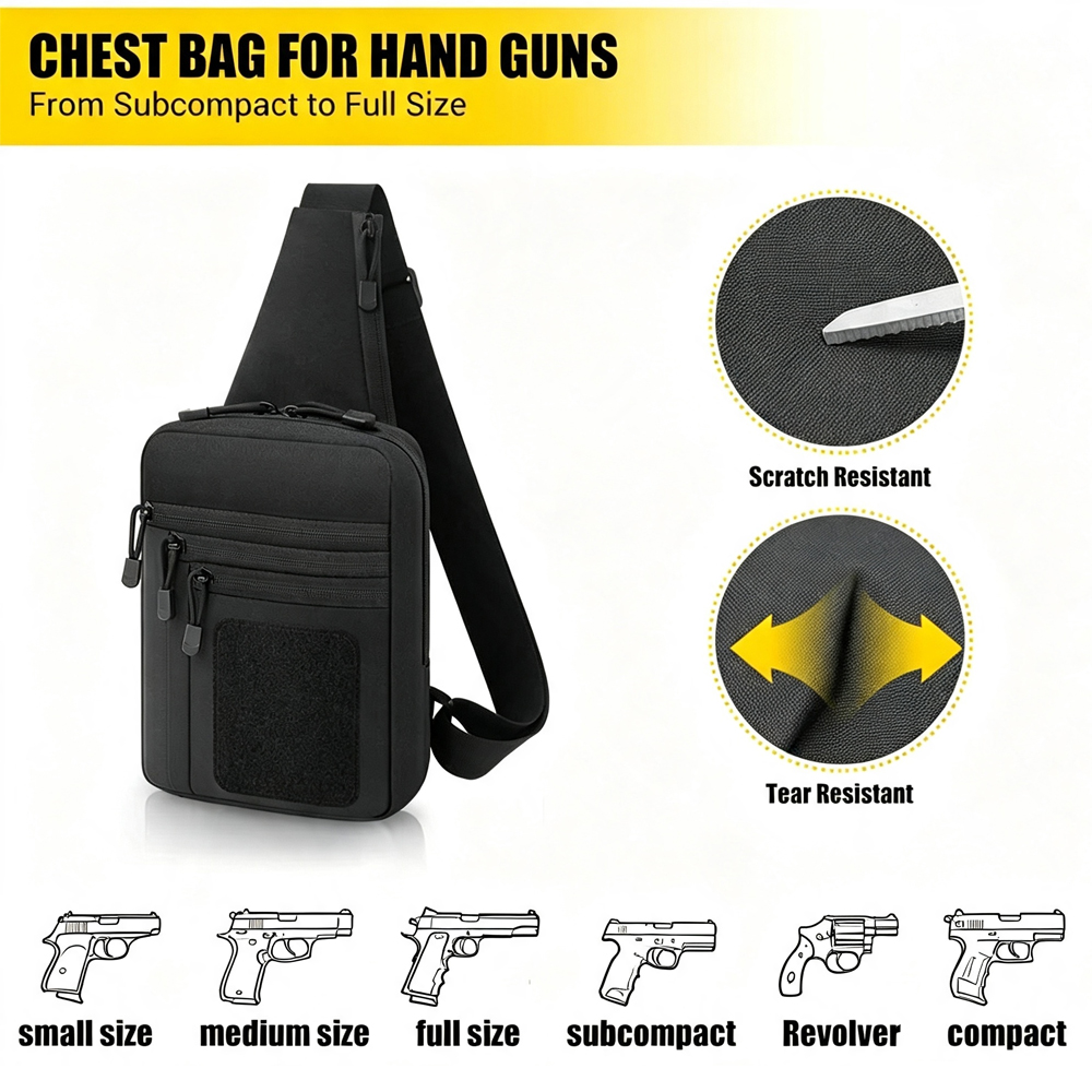 Concealed Carry Chest Gun Bag  - огляд і ціна Edc Concealed Carry Sling Bag