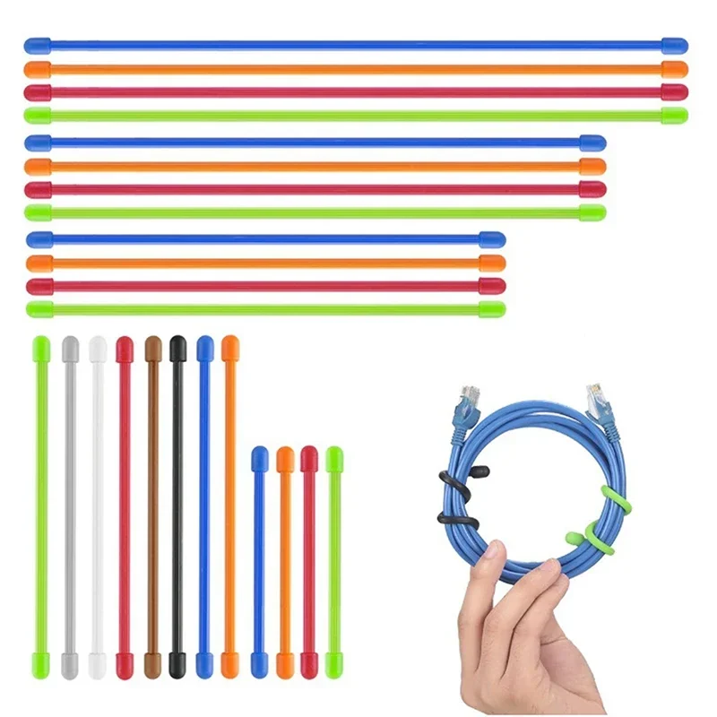 5PCS Silicone Zip Ties, Steel  - огляд і ціна Gear Tie Reusable