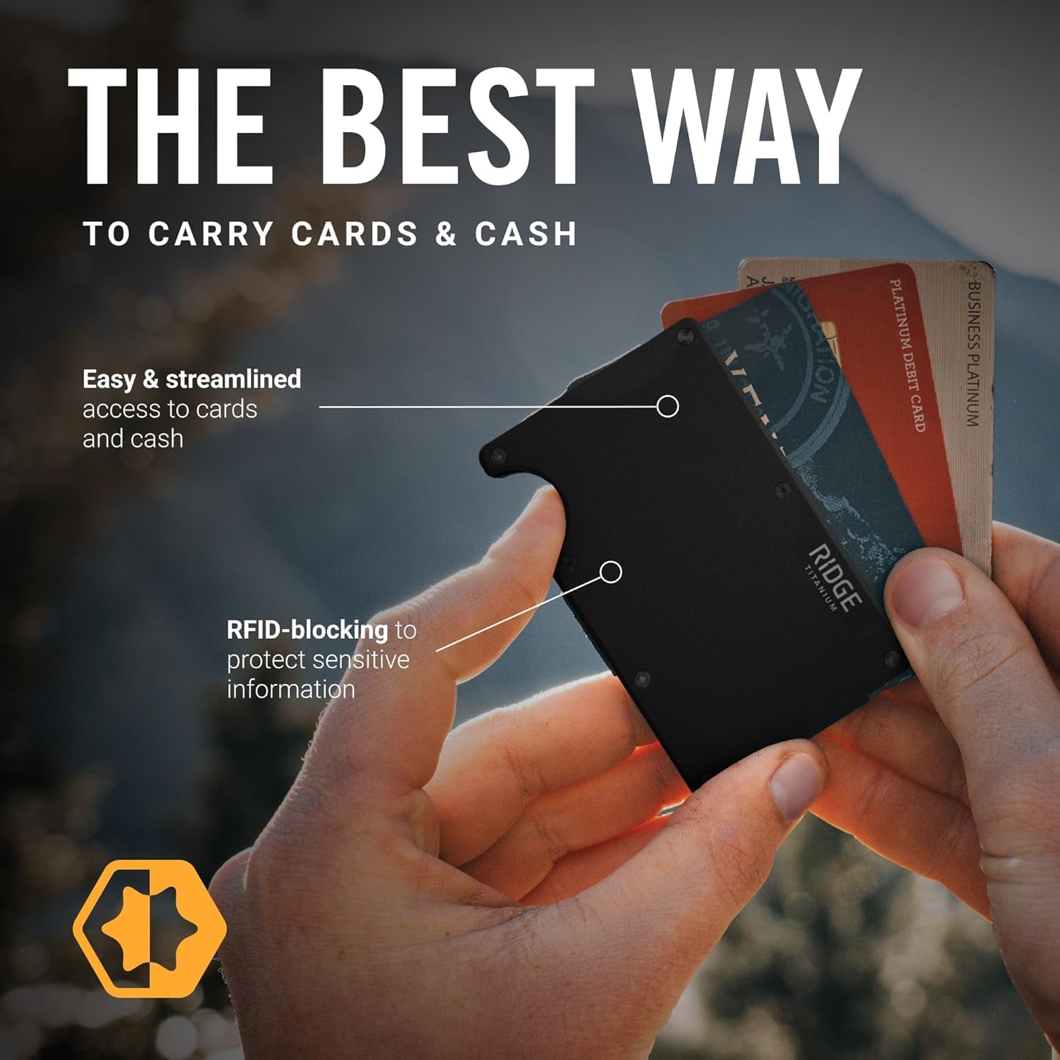 The Ridge Wallet for Men, RFID - огляд і ціна Wallet Slim Titanium