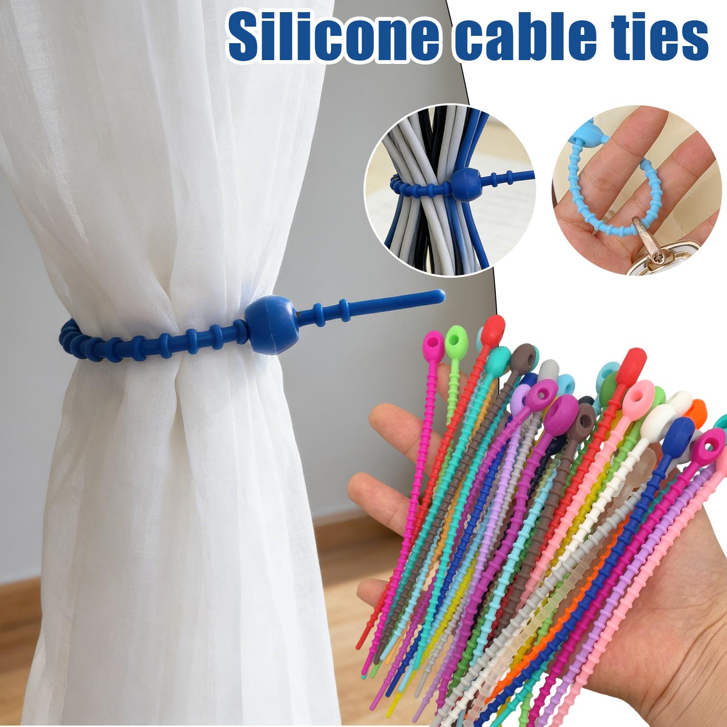 200Pcs/Lot Silicone Reusable B - огляд і ціна Gear Tie Reusable