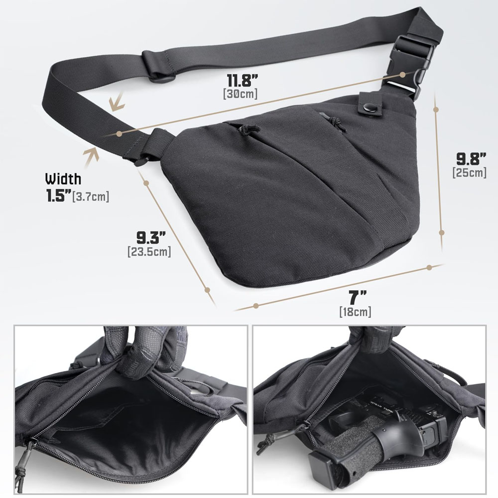 Tactical Concealed Gun Carry B - огляд і ціна Edc Concealed Carry Sling Bag