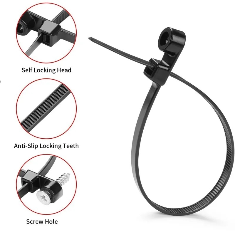 500/100PCS Screw Hole Cable Ti - огляд і ціна Gear Tie Reusable