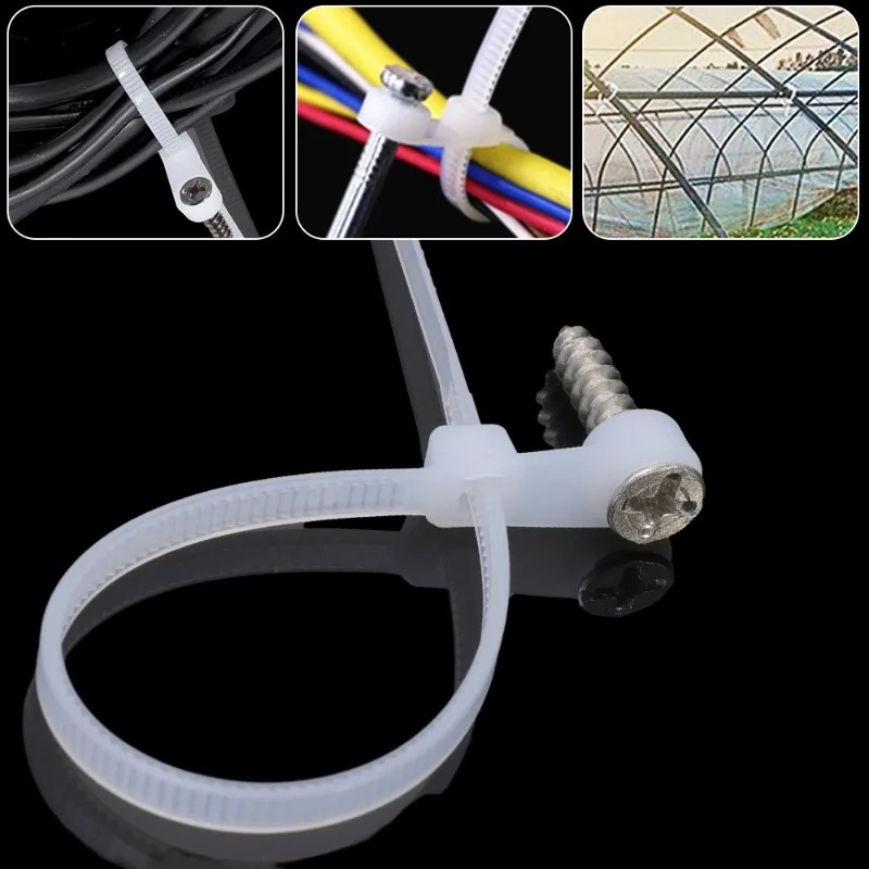 500/100PCS Screw Hole Cable Ti - огляд і ціна Gear Tie Reusable
