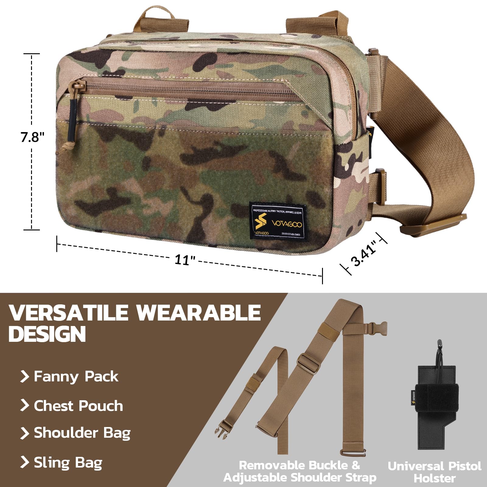Tactical Fanny Pack, Concealed - огляд і ціна Edc Concealed Carry Sling Bag