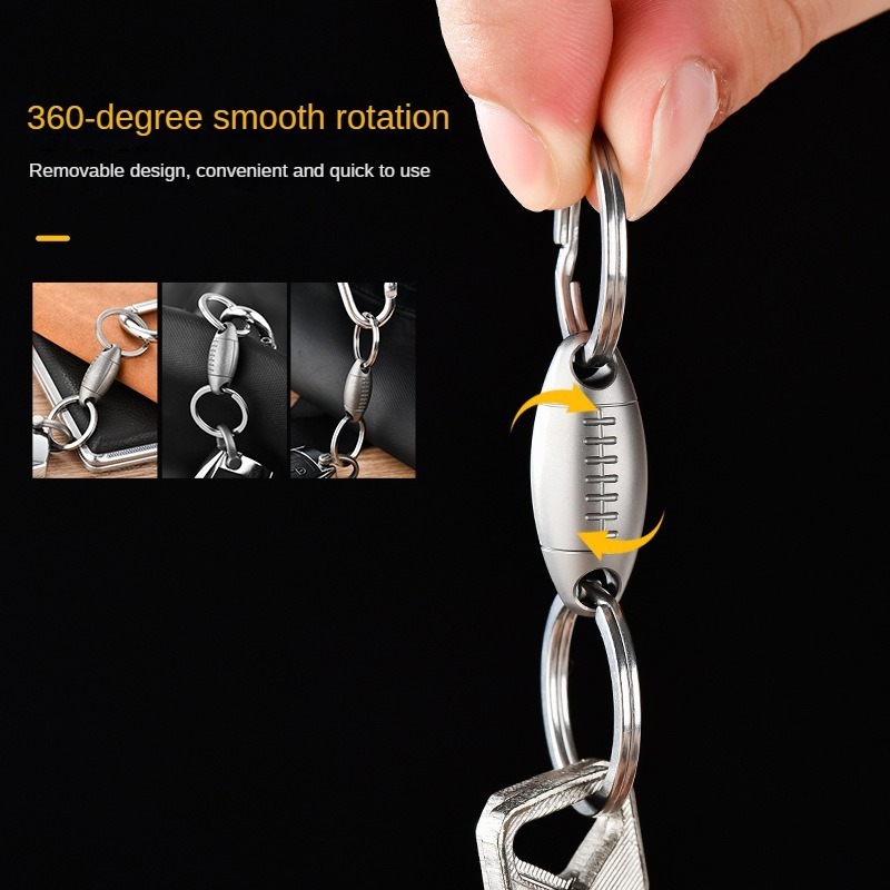 Titanium Rugby Shape Keychain  - огляд і ціна Edc Carry Backpack