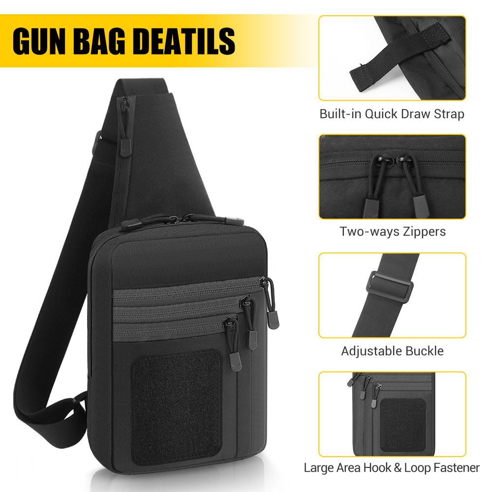 Tactical Pistol Gun Bag Concea - огляд і ціна Edc Concealed Carry Sling Bag