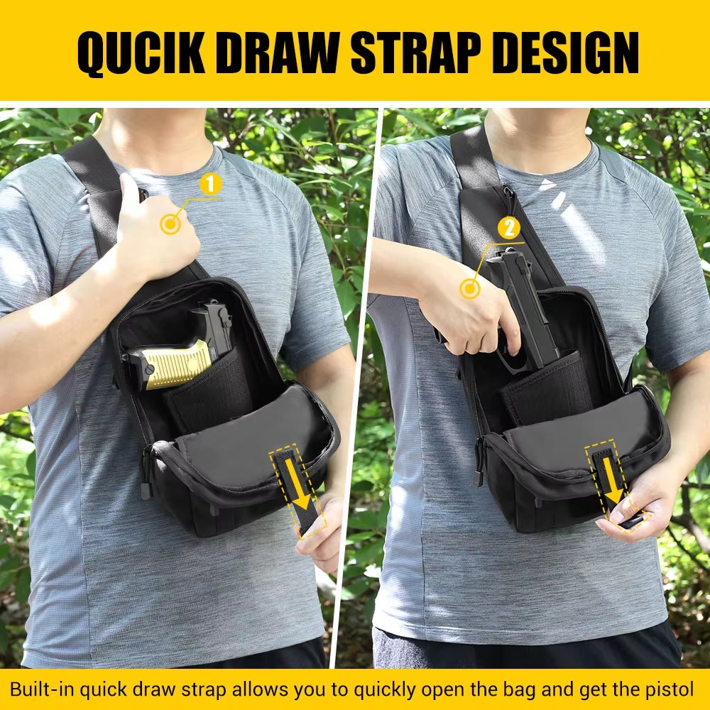 Tactical Pistol Gun Bag Concea - огляд і ціна Edc Concealed Carry Sling Bag